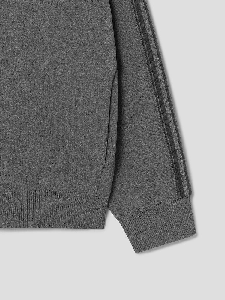 JUUN.J Melange Track Knit Jumper - Gray - VAULT DEALS