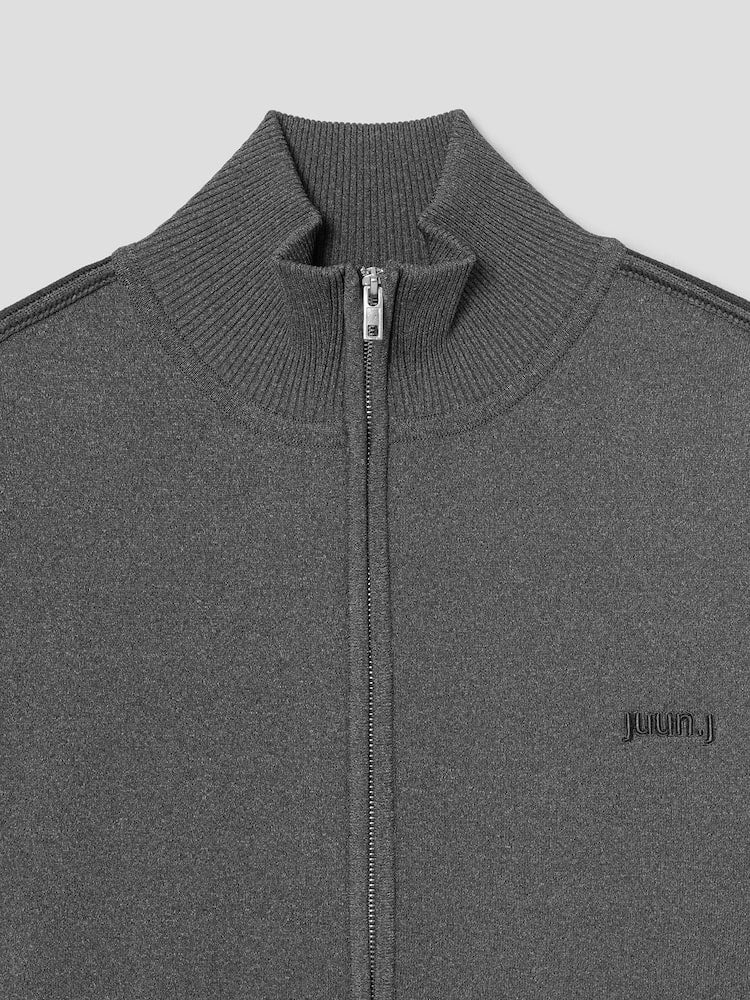 JUUN.J Melange Track Knit Jumper - Gray - VAULT DEALS