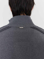 JUUN.J Melange Track Knit Jumper - Gray - VAULT DEALS
