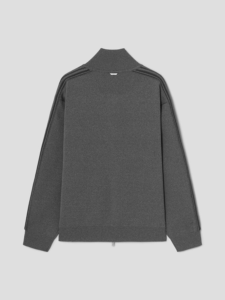 JUUN.J Melange Track Knit Jumper - Gray - VAULT DEALS