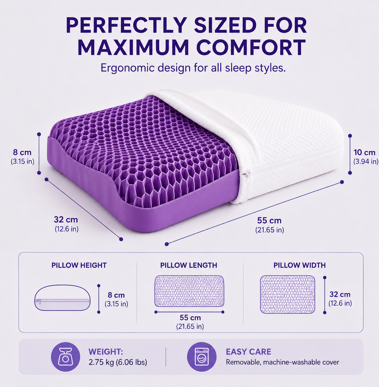 Vault™ Ergonomic Cooling Pillow - Vault Deals