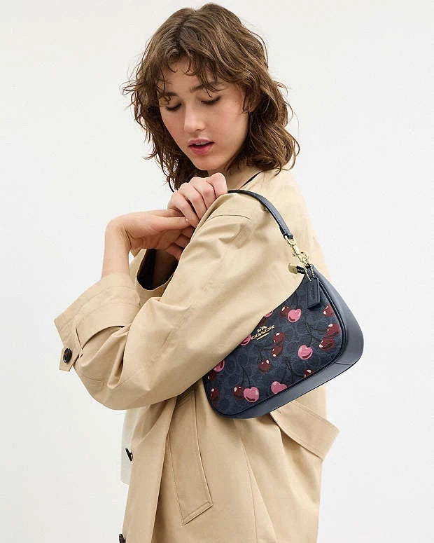 Navy Cherry Teri Charmed bag