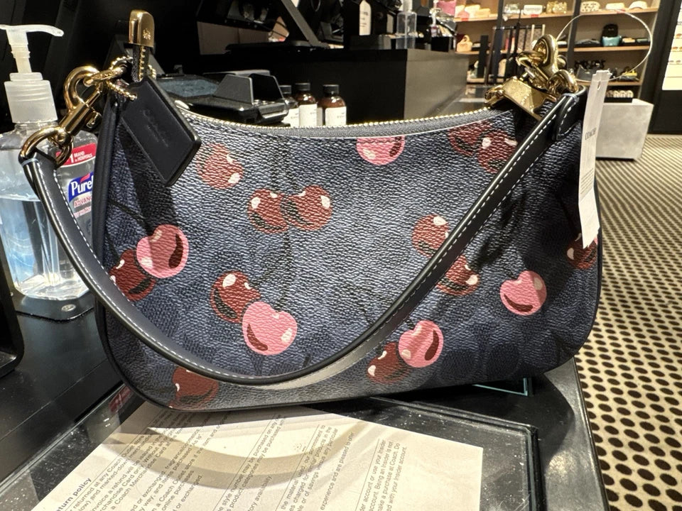 Navy Cherry Teri Charmed bag