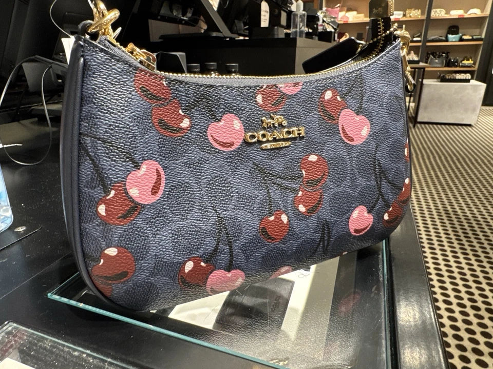 Navy Cherry Teri Charmed bag