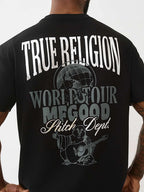 True Religion T-Shirt Ss Tr Globe Jet Black - VAULT DEALS