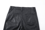 Vault Form coated straight-leg jeans rear pocket construction