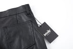 Vault Form coated straight-leg jeans brand tag detail