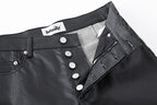 Vault Form coated straight-leg jeans button fly construction