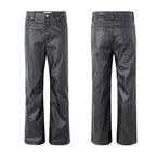 Vault Form coated straight-leg jeans front and back