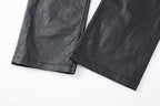 Vault Form coated straight-leg jeans hem detail