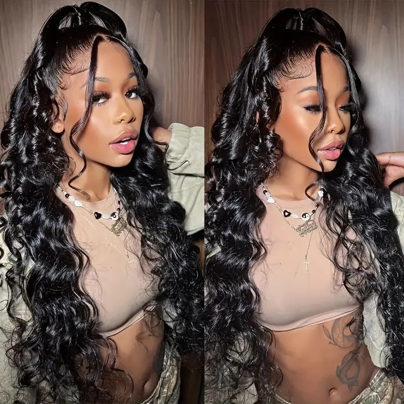 Front Lace Synthetic Long Wavy Wig - VAULT DEALS