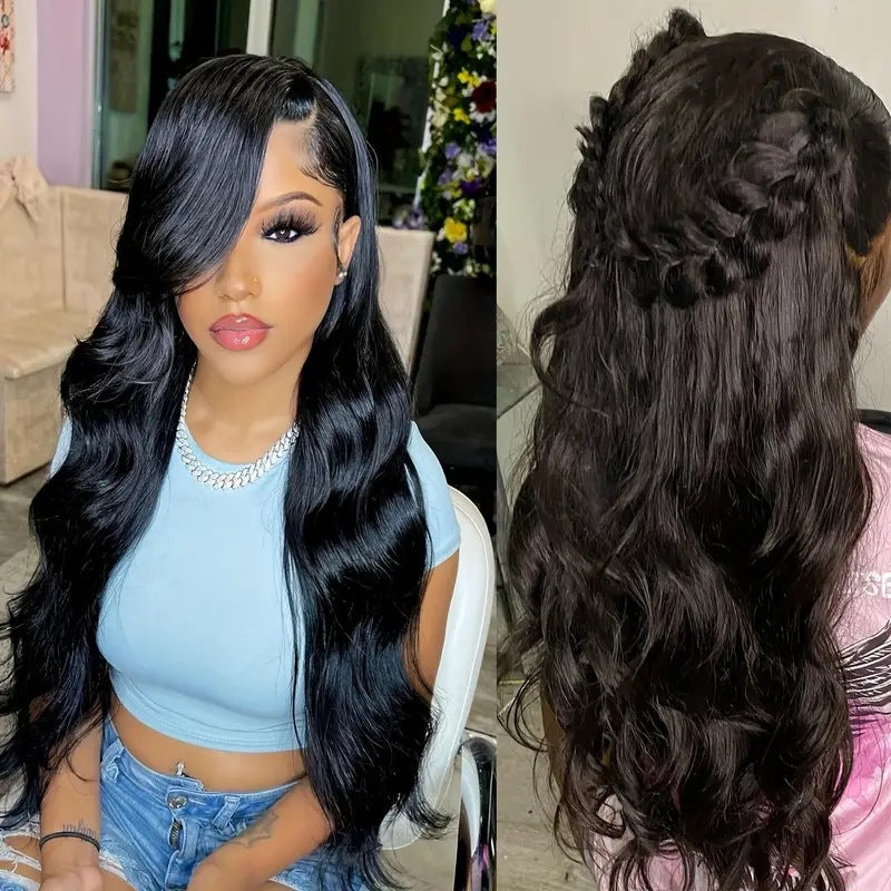 Front Lace Synthetic Long Wavy Wig - VAULT DEALS