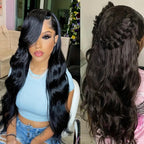 Front Lace Synthetic Long Wavy Wig - VAULT DEALS