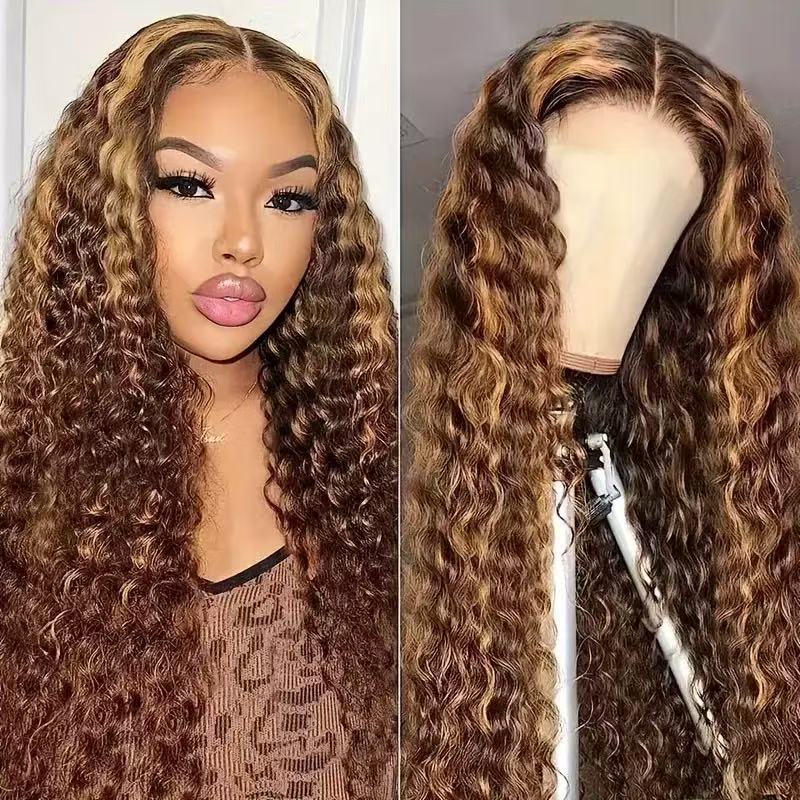 Lace Front Synthetic Wig with Curly Hair - VAULT DEALS