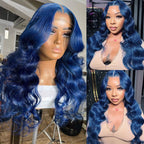 Blue Long Wavy Synthetic Wig - VAULT DEALS