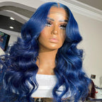 Blue Long Wavy Synthetic Wig - VAULT DEALS