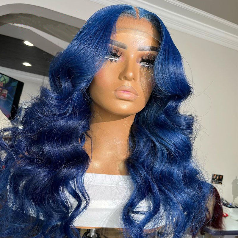 Blue Long Wavy Synthetic Wig - VAULT DEALS
