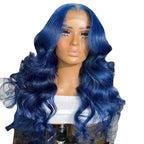 Blue Long Wavy Synthetic Wig - VAULT DEALS