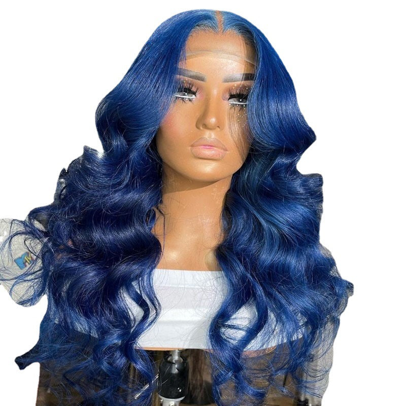 Blue Long Wavy Synthetic Wig - VAULT DEALS