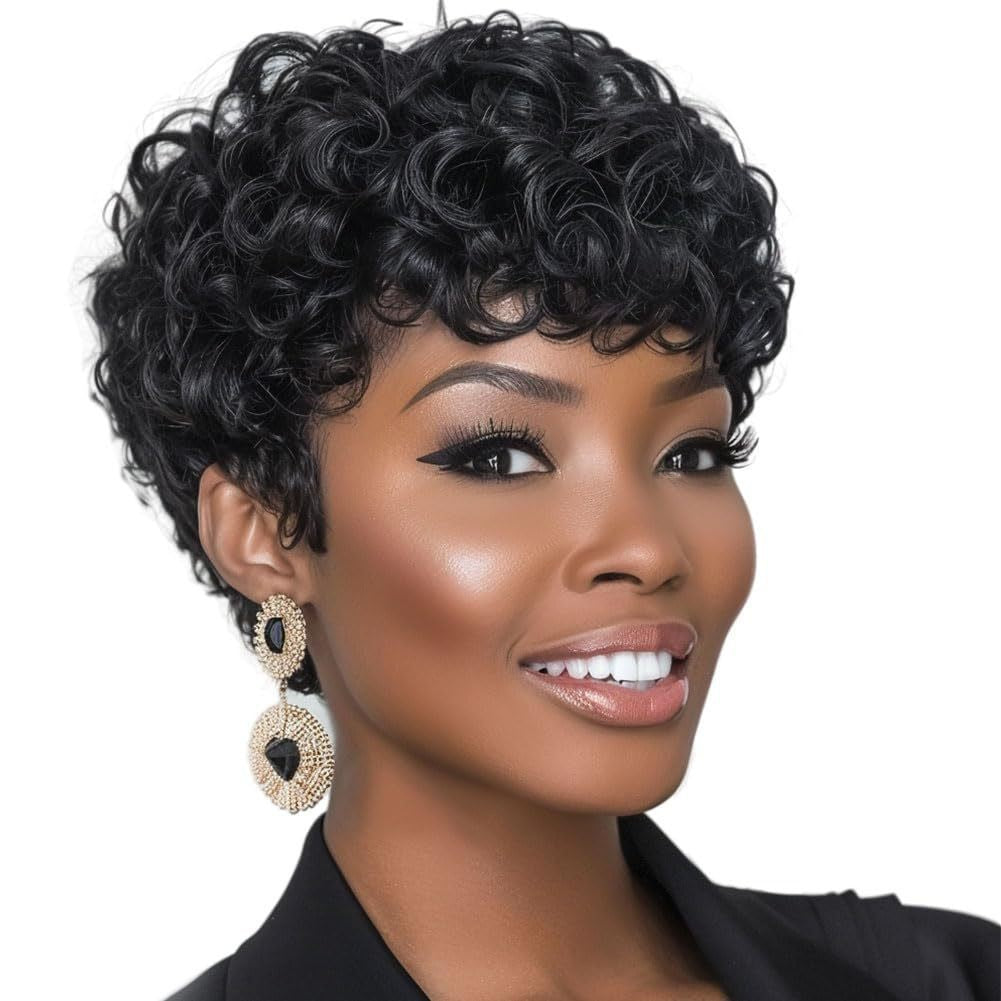 Short Curly synthetic  Hair - VAULT DEALS