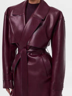 Retro Long Coat with Belt - VAULT DEALS