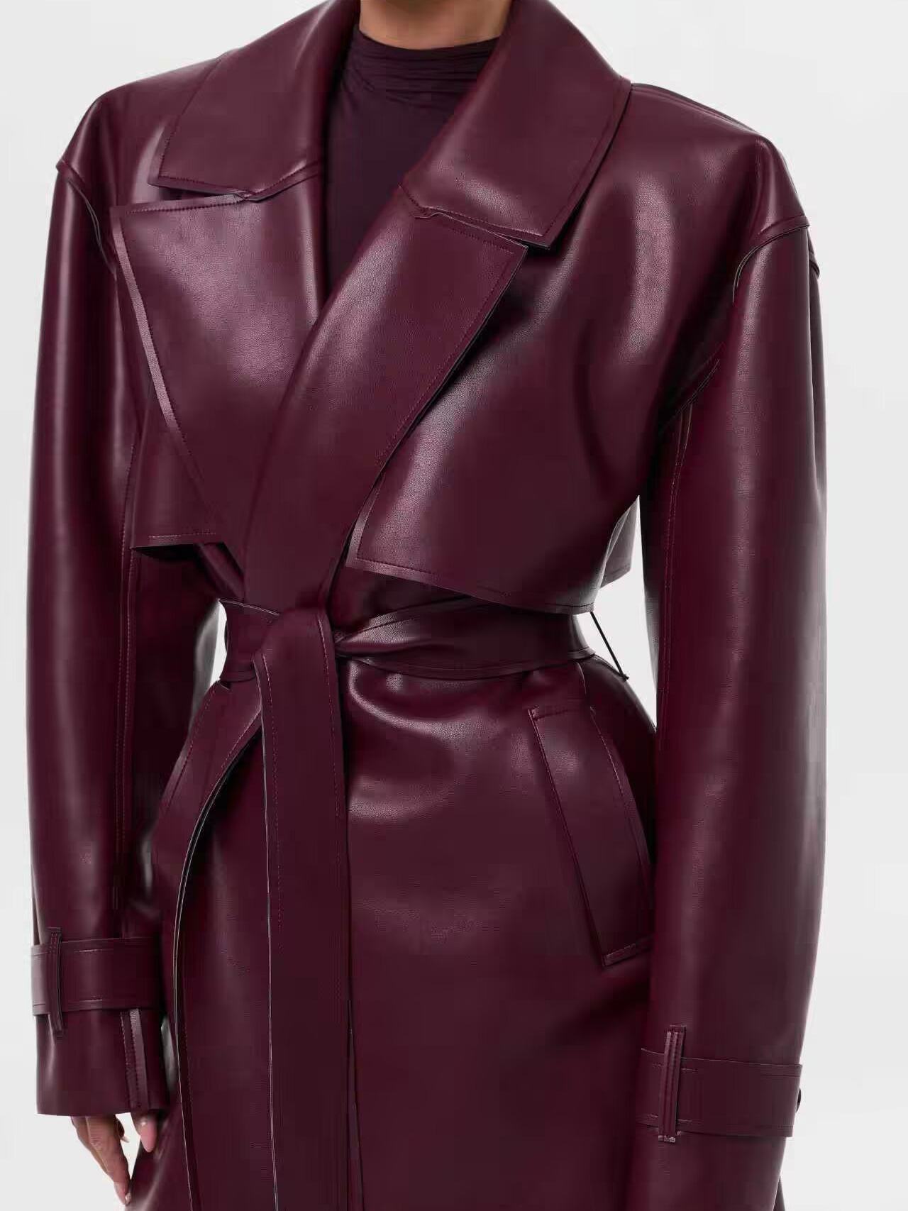 Retro Long Coat with Belt - VAULT DEALS