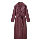Retro Long Coat with Belt - VAULT DEALS