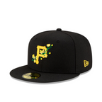 Pittsburgh Pirates MLB Side Patch Bloom Black 59FIFTY Fitted Cap - VAULT DEALS
