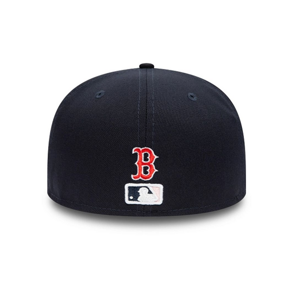 Boston Red Sox MLB Side Patch Bloom Navy 59FIFTY Fitted Cap - VAULT DEALS