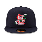 Boston Red Sox MLB Side Patch Bloom Navy 59FIFTY Fitted Cap - VAULT DEALS