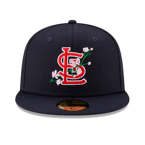 Boston Red Sox MLB Side Patch Bloom Navy 59FIFTY Fitted Cap - VAULT DEALS