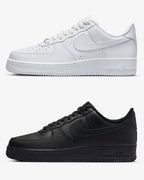 Junior Leather Classic Low Sneakers – White & Black Pack - VAULT DEALS